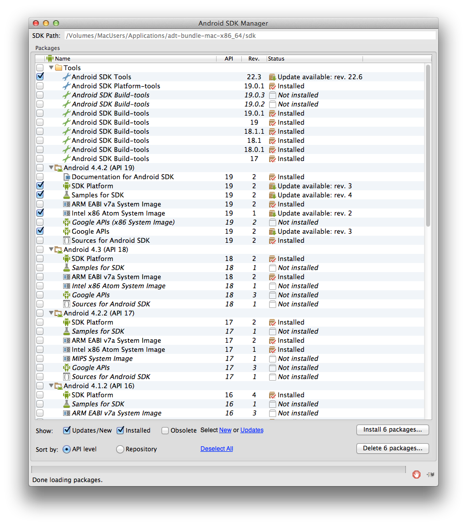 update android sdk